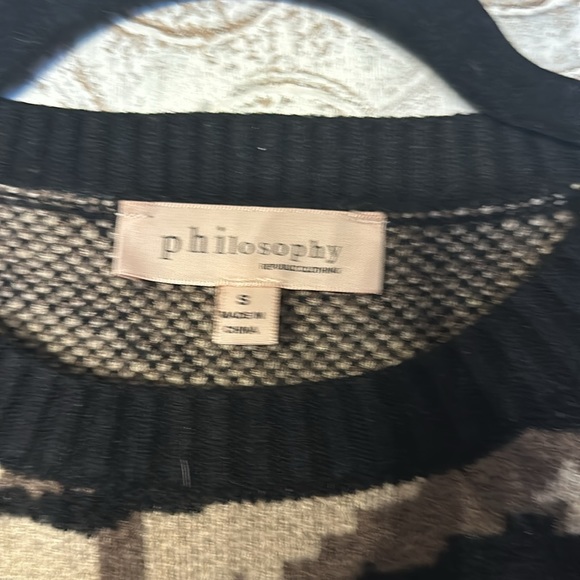 Philosophy Patterned Sweater - Picture 2 of 3